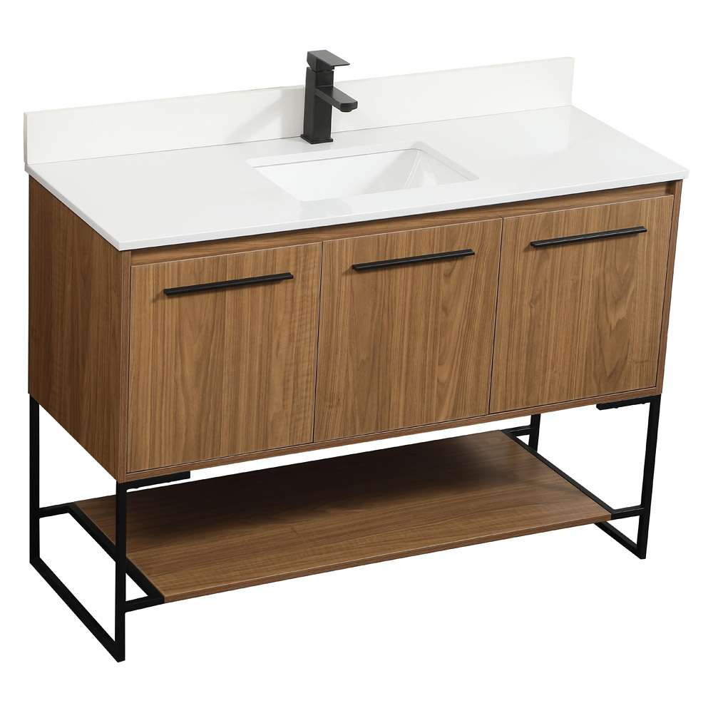 Elegant Bathroom Vanity - Walnut Brown (VF42548WB-BS)