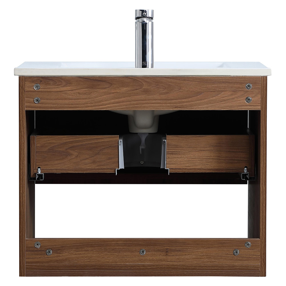 Elegant Bathroom Vanity - Walnut Brown, L 24" (VF43024WB)