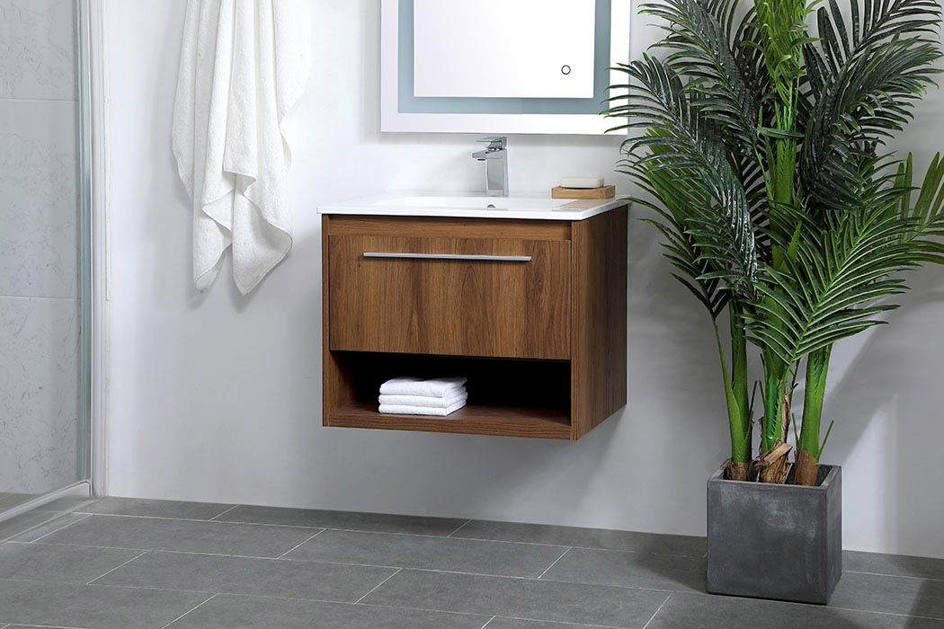 Elegant Bathroom Vanity - Walnut Brown, L 24" (VF43024WB)