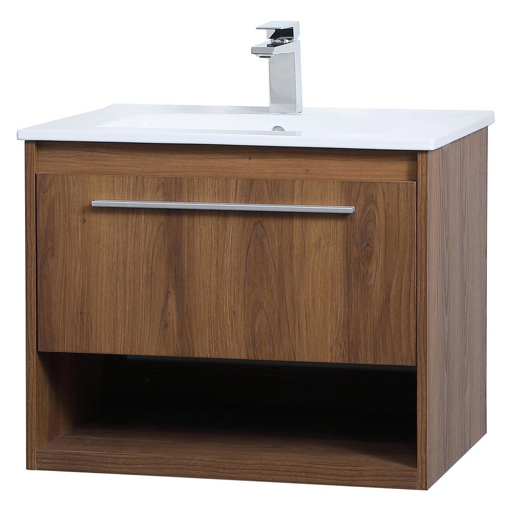 Elegant Bathroom Vanity - Walnut Brown, L 24" (VF43024WB)