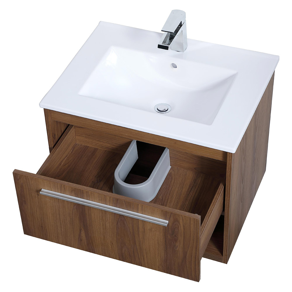 Elegant Bathroom Vanity - Walnut Brown, L 24" (VF43024WB)