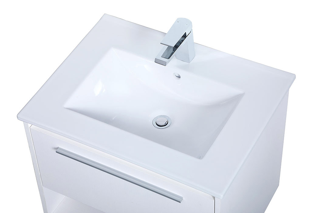 Elegant Bathroom Vanity - White, L 24" (VF43024WH)