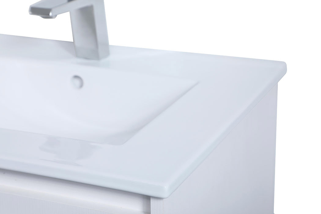 Elegant Bathroom Vanity - White, L 24" (VF43024WH)