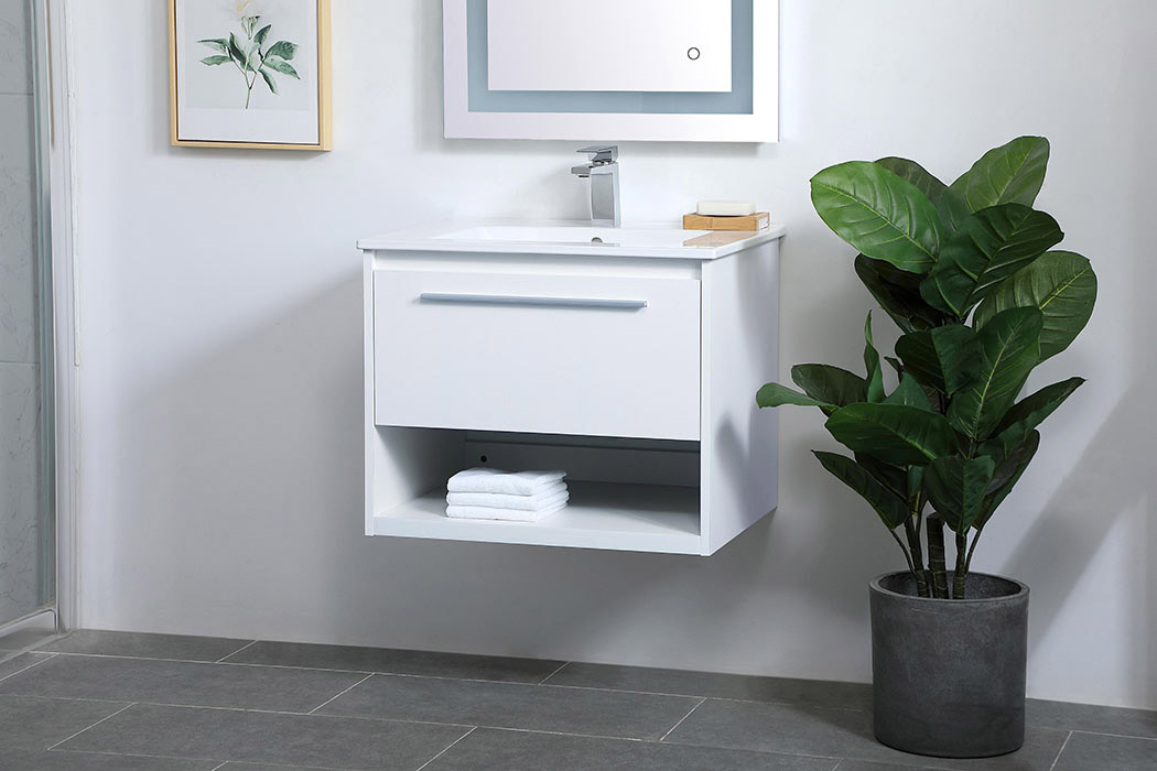 Elegant Bathroom Vanity - White, L 24" (VF43024WH)