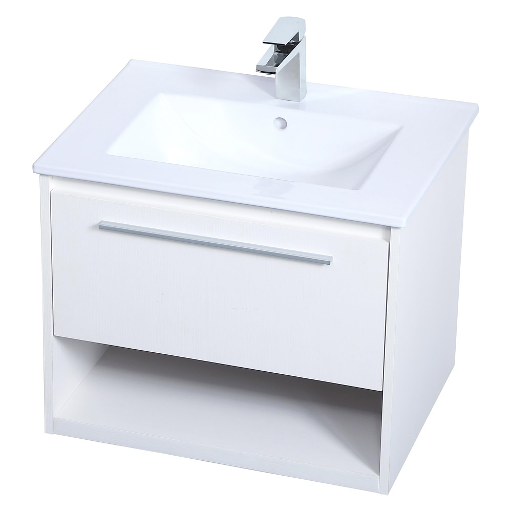 Elegant Bathroom Vanity - White, L 24" (VF43024WH)