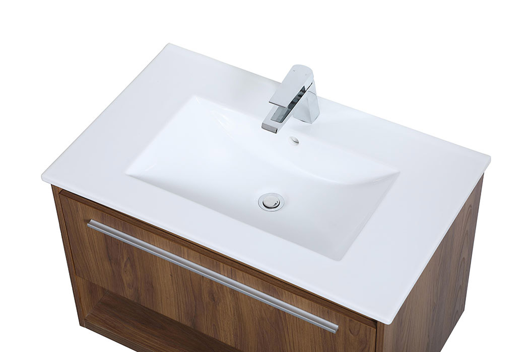 Elegant Bathroom Vanity - Walnut Brown, L 30" (VF43030WB)