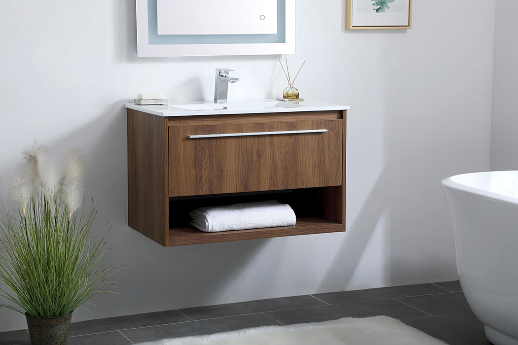 Elegant Bathroom Vanity - Walnut Brown, L 30" (VF43030WB)