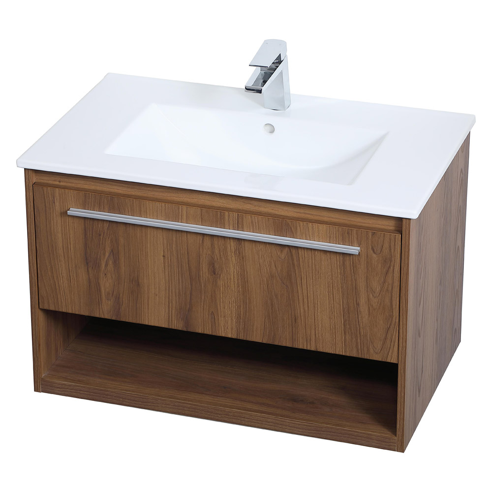 Elegant Bathroom Vanity - Walnut Brown, L 30" (VF43030WB)