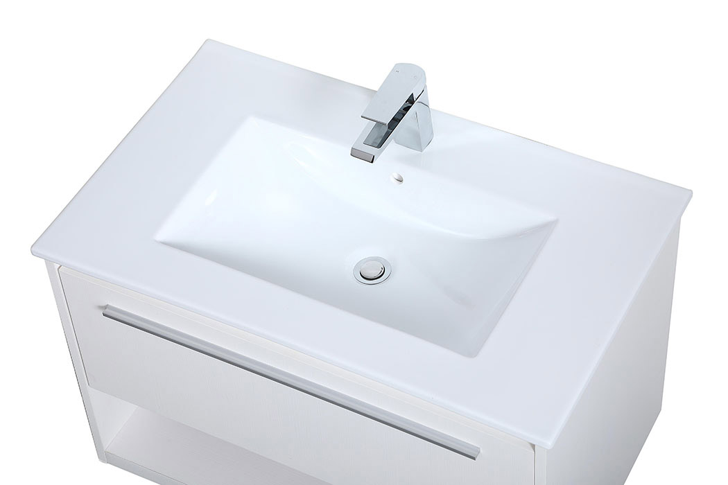 Elegant Bathroom Vanity - White, L 30" (VF43030WH)