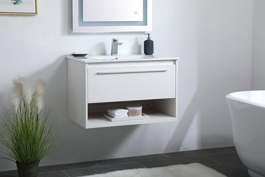 Elegant Bathroom Vanity - White, L 30" (VF43030WH)