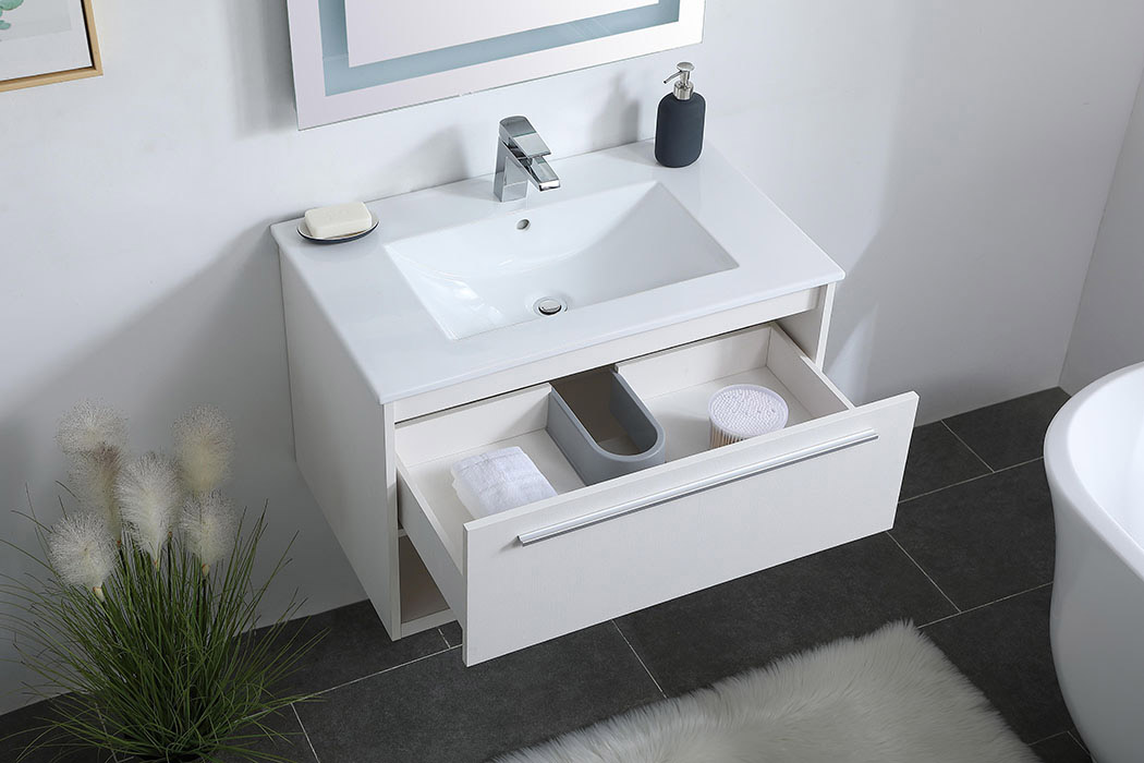 Elegant Bathroom Vanity - White, L 30" (VF43030WH)