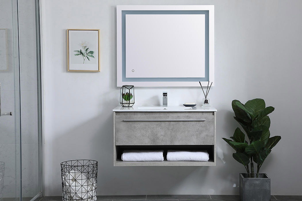 Elegant Bathroom Vanity - Concrete Gray, L 36" (VF43036CG)