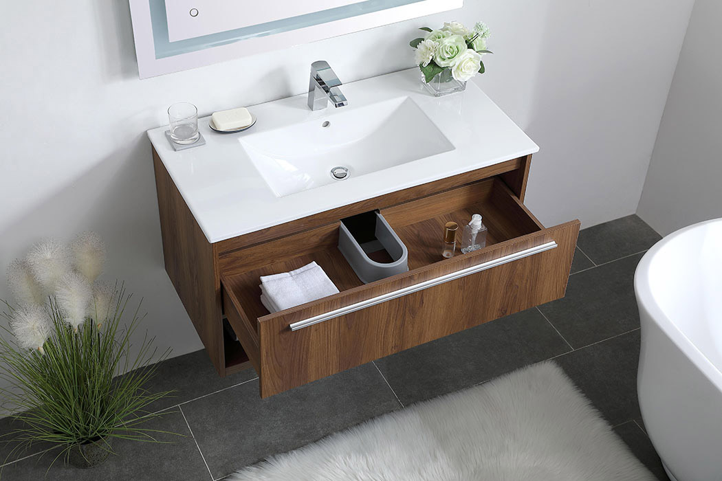 Elegant Bathroom Vanity - Walnut Brown, L 36" (VF43036WB)