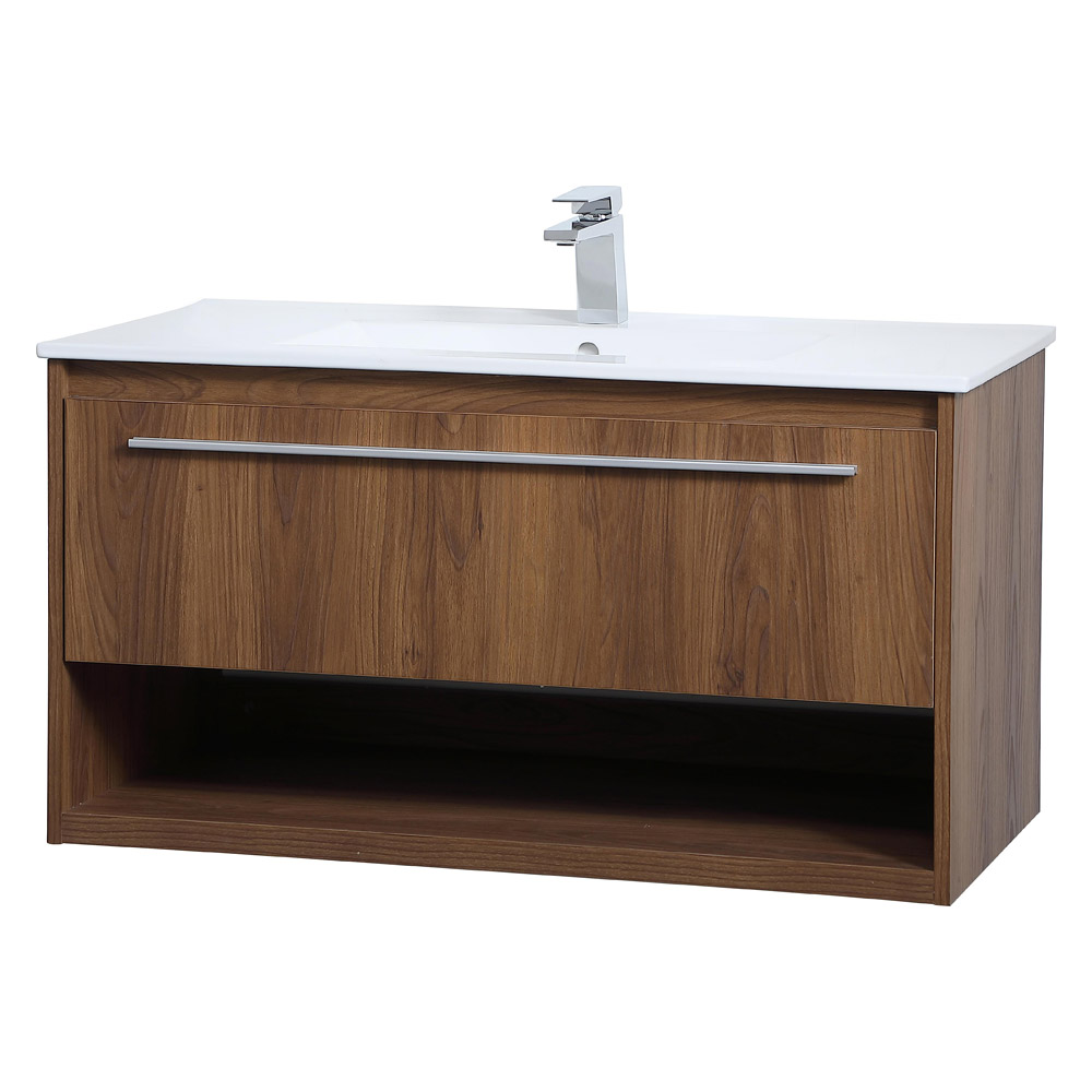 Elegant Bathroom Vanity - Walnut Brown, L 36" (VF43036WB)