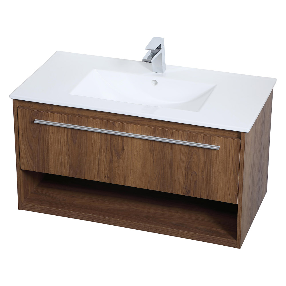 Elegant Bathroom Vanity - Walnut Brown, L 36" (VF43036WB)