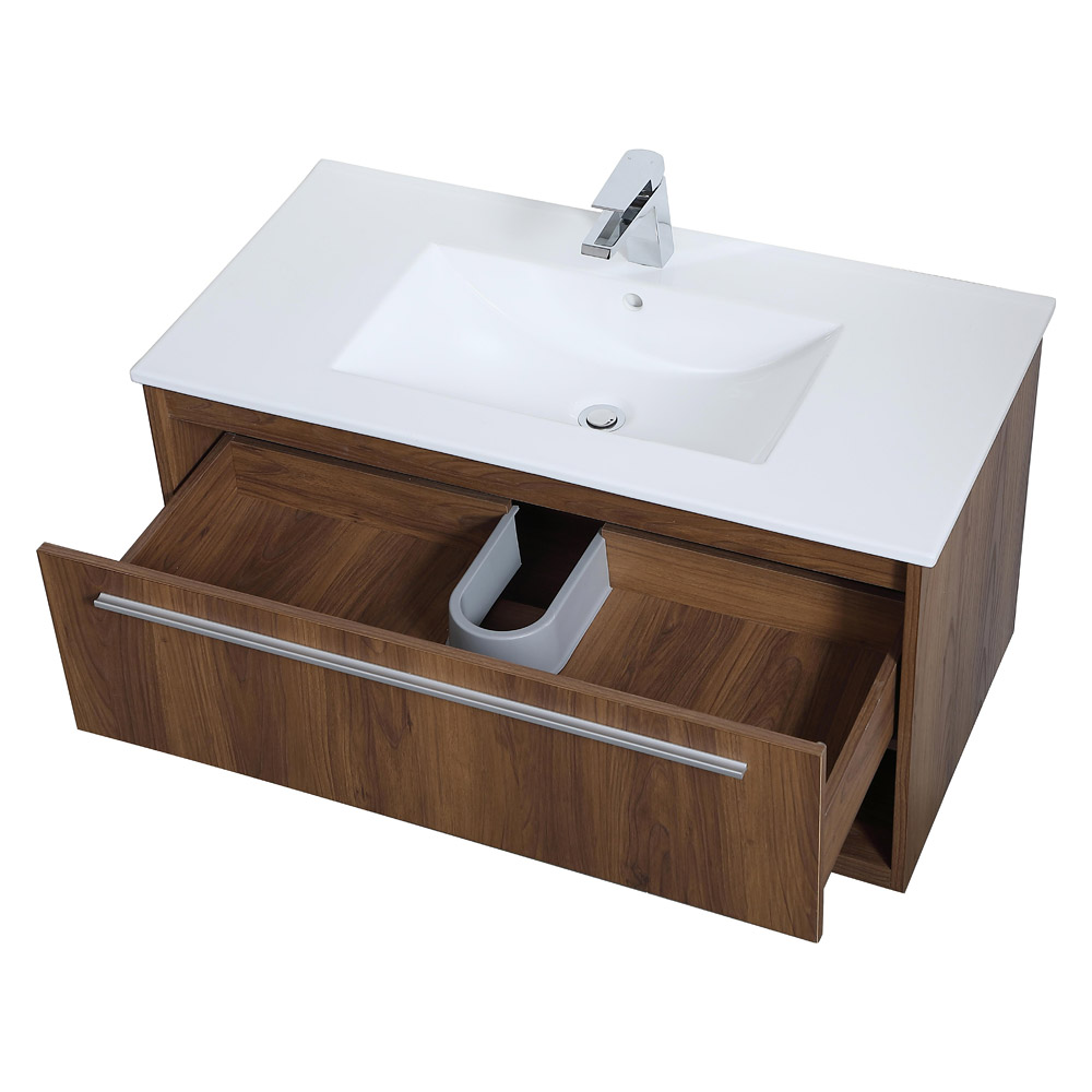 Elegant Bathroom Vanity - Walnut Brown, L 36" (VF43036WB)