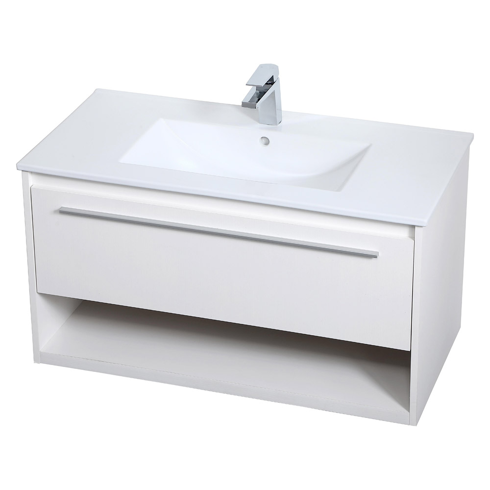 Elegant Bathroom Vanity - White, L 36" (VF43036WH)