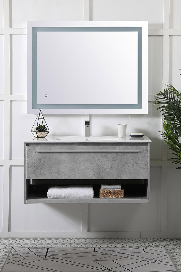 Elegant Bathroom Vanity - Concrete Gray, L 40" (VF43040CG)