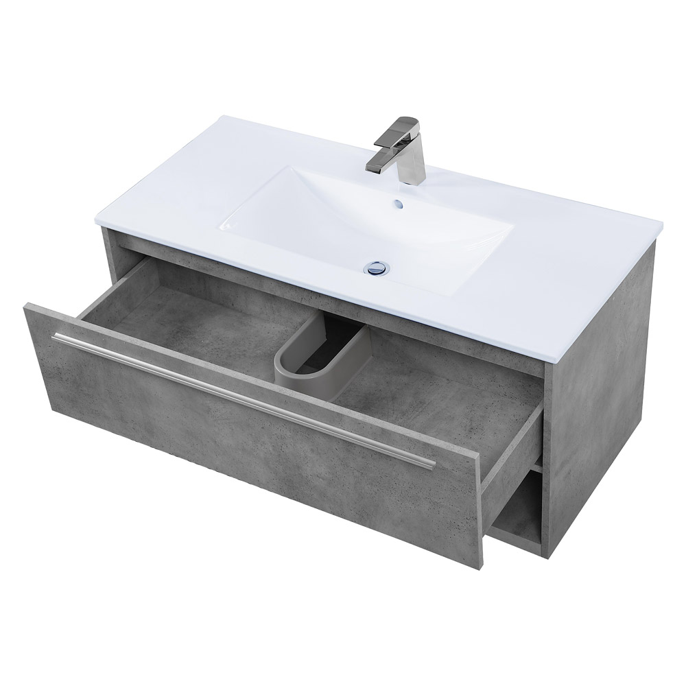 Elegant Bathroom Vanity - Concrete Gray, L 40" (VF43040CG)