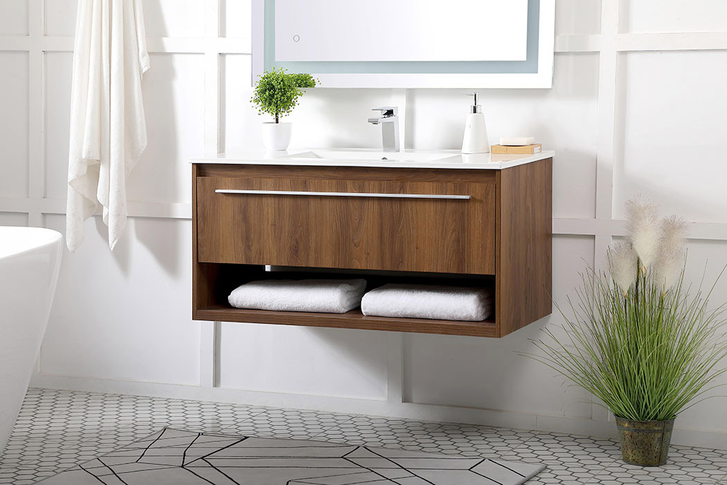 Elegant Bathroom Vanity - Walnut Brown, L 40" (VF43040WB)