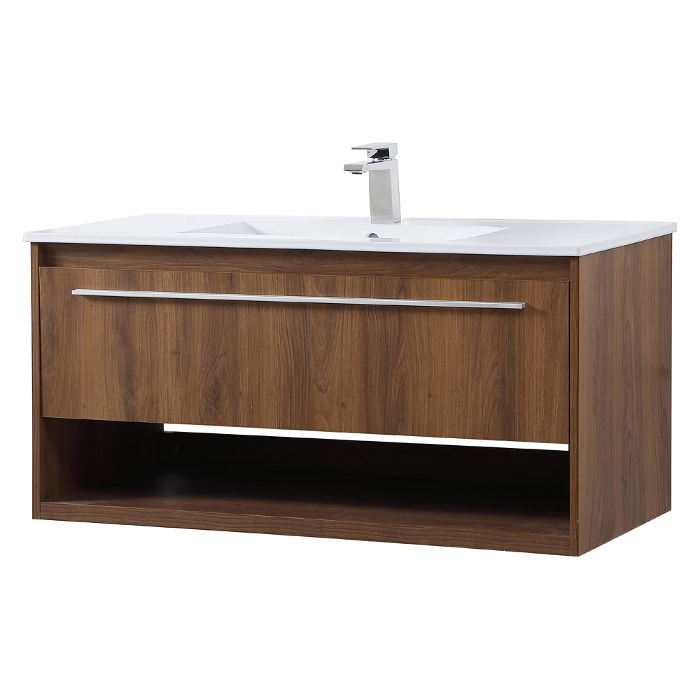 Elegant Bathroom Vanity - Walnut Brown, L 40" (VF43040WB)