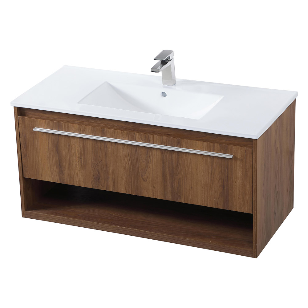 Elegant Bathroom Vanity - Walnut Brown, L 40" (VF43040WB)