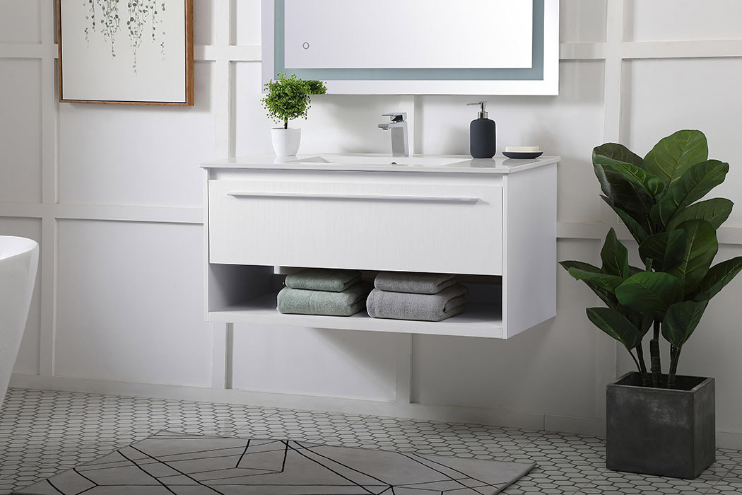 Elegant Bathroom Vanity - White, L 40" (VF43040WH)