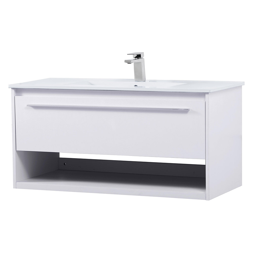 Elegant Bathroom Vanity - White, L 40" (VF43040WH)