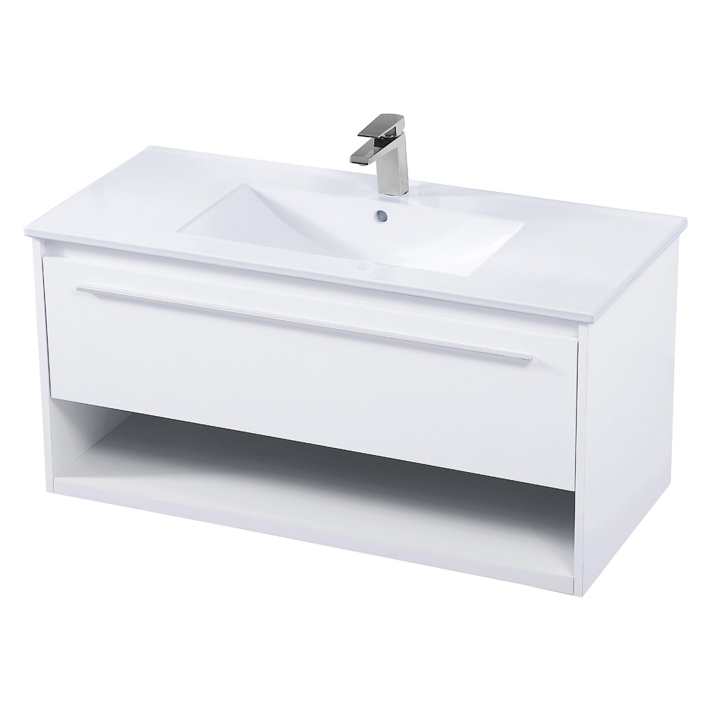 Elegant Bathroom Vanity - White, L 40" (VF43040WH)