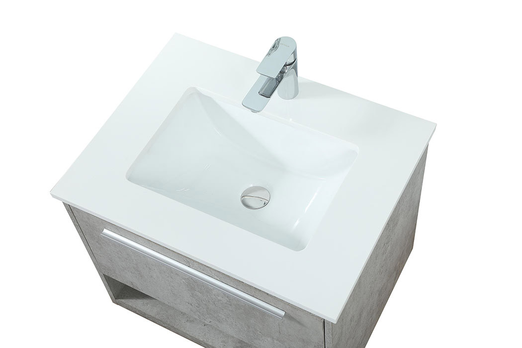 Elegant Bathroom Vanity - Concrete Gray (VF43524MCG)