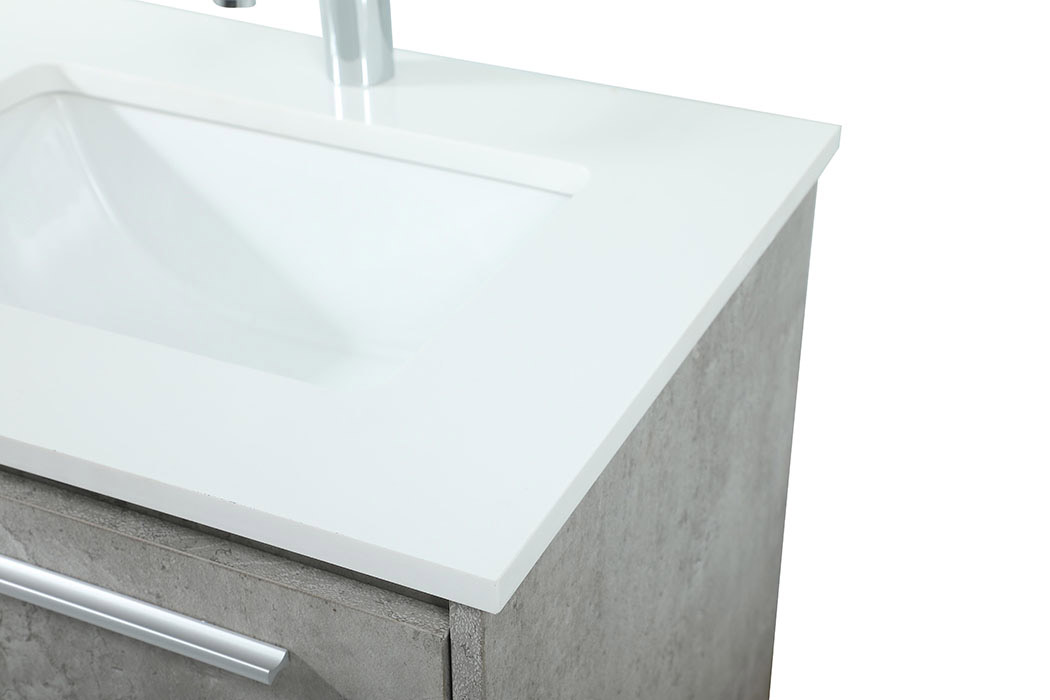 Elegant Bathroom Vanity - Concrete Gray (VF43524MCG)