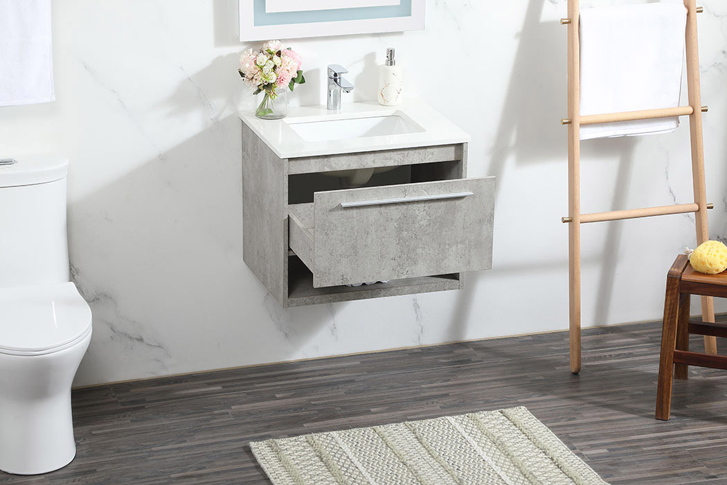 Elegant Bathroom Vanity - Concrete Gray (VF43524MCG)