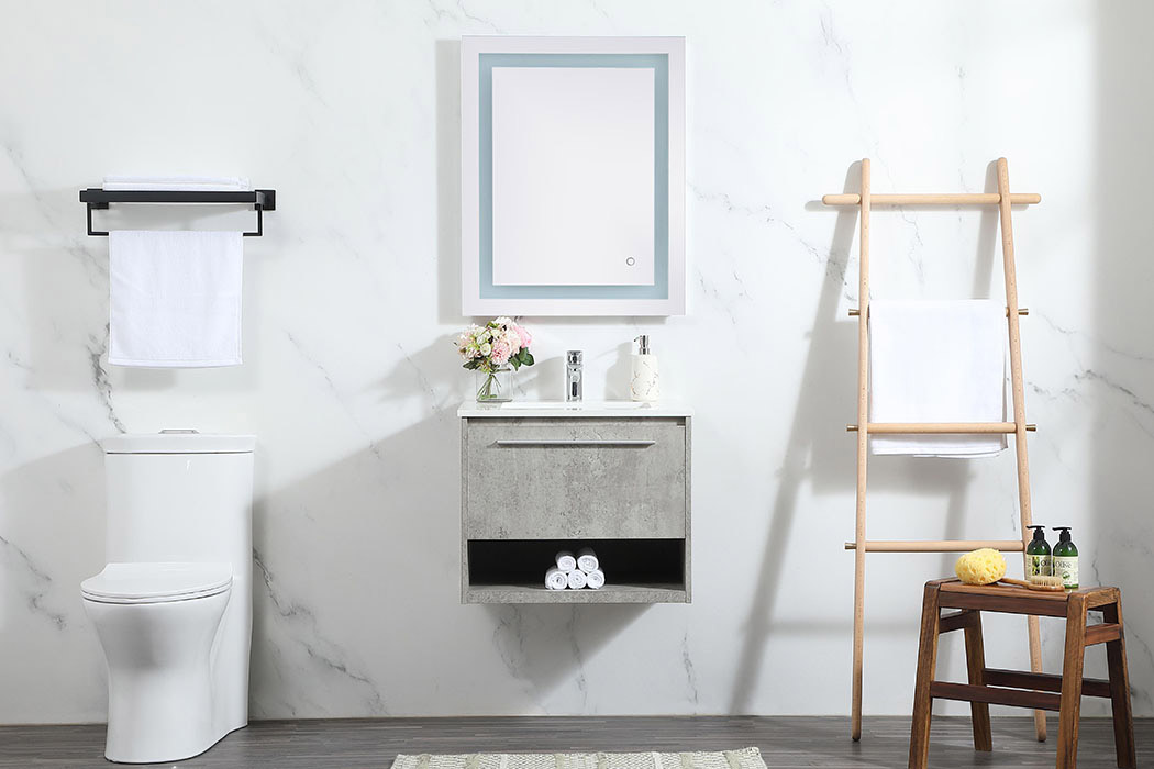 Elegant Bathroom Vanity - Concrete Gray (VF43524MCG)