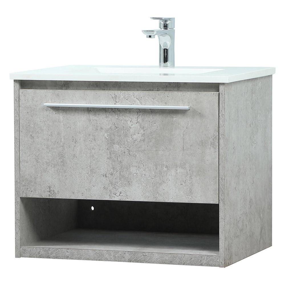 Elegant Bathroom Vanity - Concrete Gray (VF43524MCG)