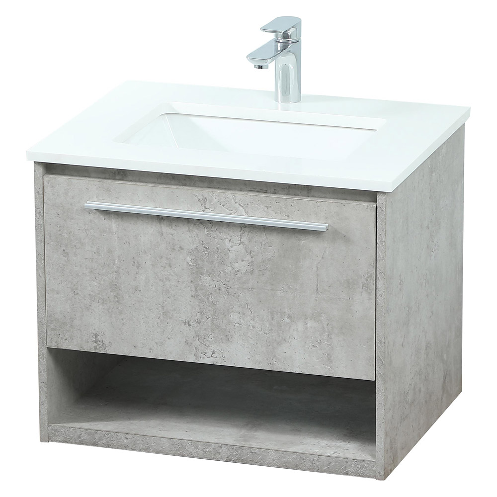 Elegant Bathroom Vanity - Concrete Gray (VF43524MCG)