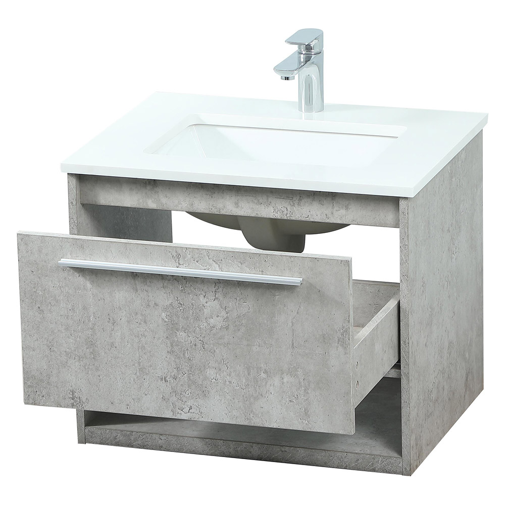 Elegant Bathroom Vanity - Concrete Gray (VF43524MCG)