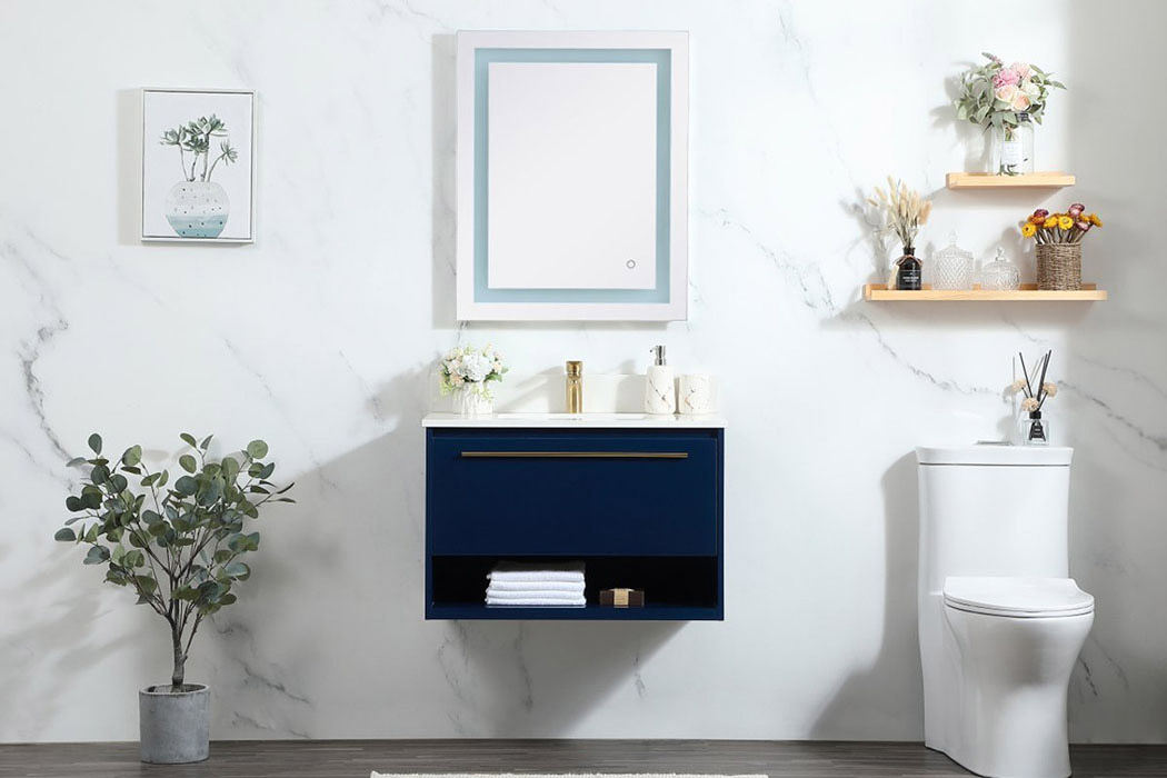 Elegant Bathroom Vanity - Blue (VF43530MBL)