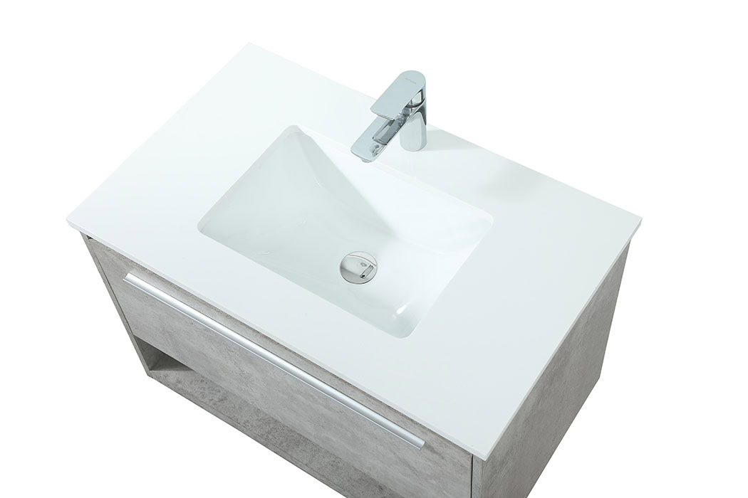 Elegant Bathroom Vanity - Concrete Gray (VF43530MCG)