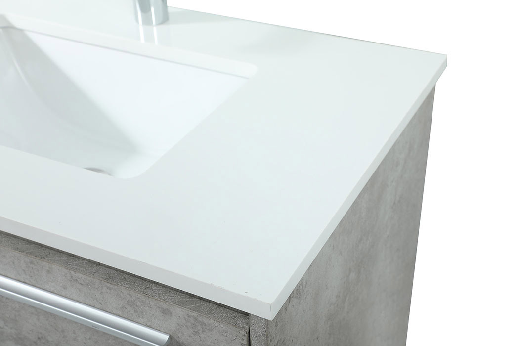 Elegant Bathroom Vanity - Concrete Gray (VF43530MCG)