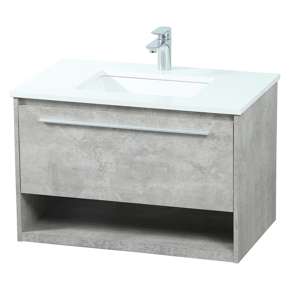 Elegant Bathroom Vanity - Concrete Gray (VF43530MCG)