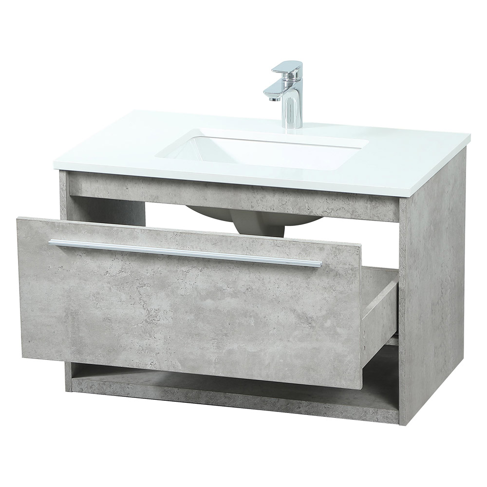 Elegant Bathroom Vanity - Concrete Gray (VF43530MCG)