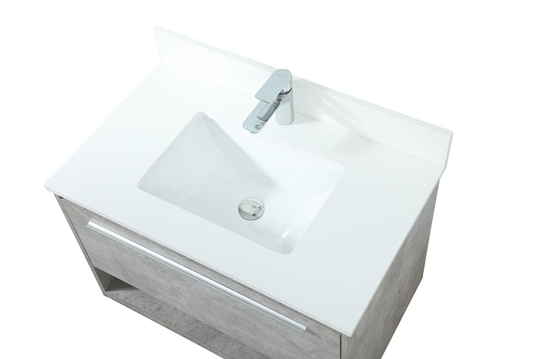 Elegant Bathroom Vanity - Concrete Gray (VF43530MCG-BS)