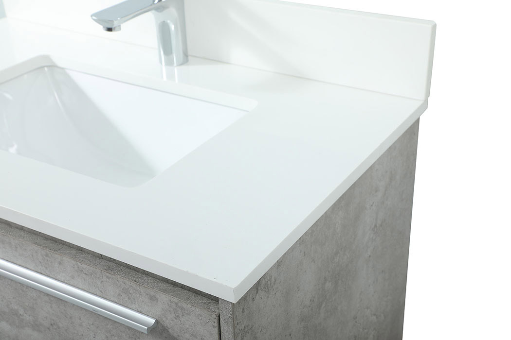 Elegant Bathroom Vanity - Concrete Gray (VF43530MCG-BS)