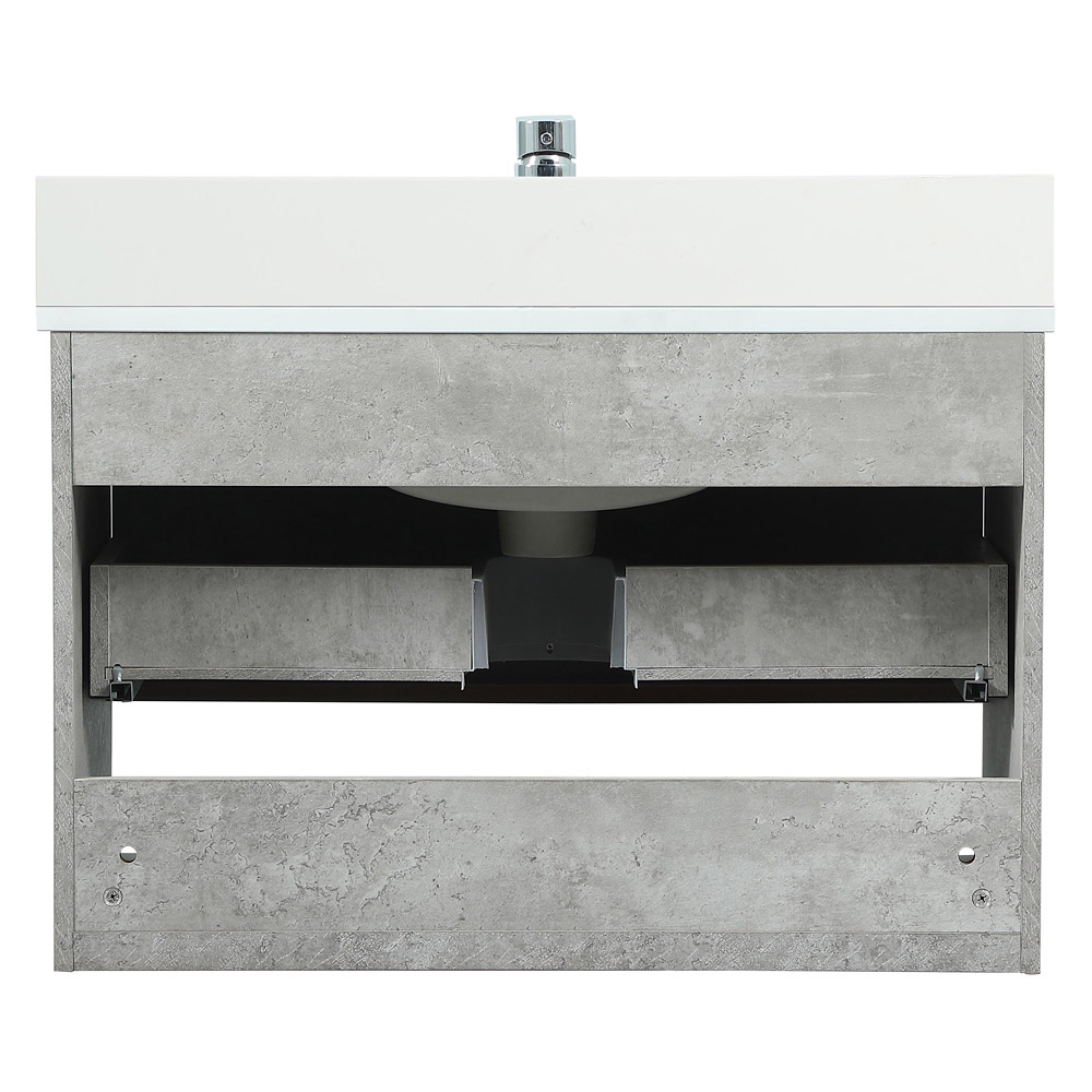 Elegant Bathroom Vanity - Concrete Gray (VF43530MCG-BS)