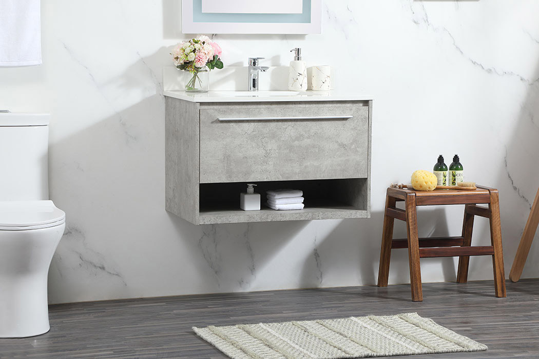 Elegant Bathroom Vanity - Concrete Gray (VF43530MCG-BS)