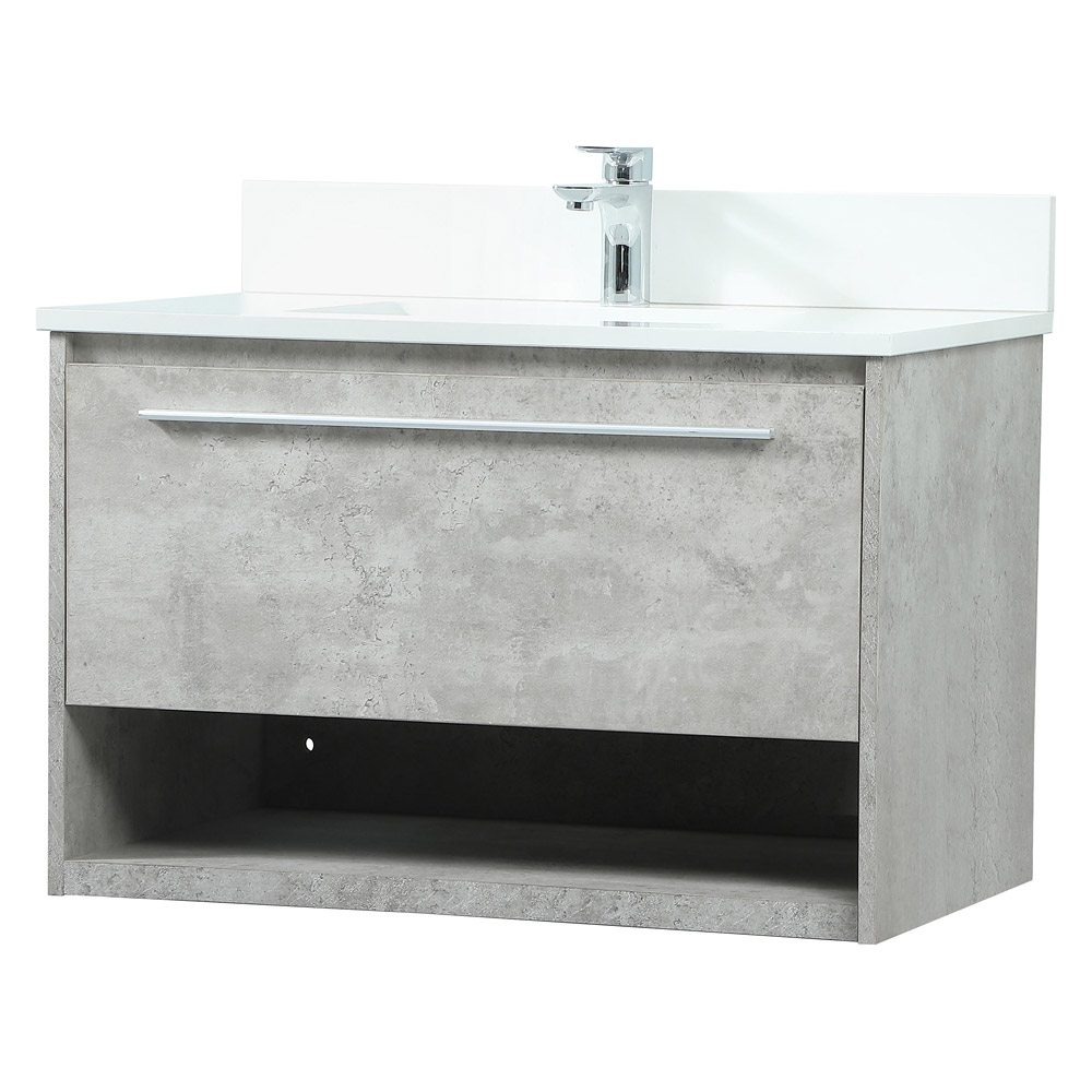 Elegant Bathroom Vanity - Concrete Gray (VF43530MCG-BS)