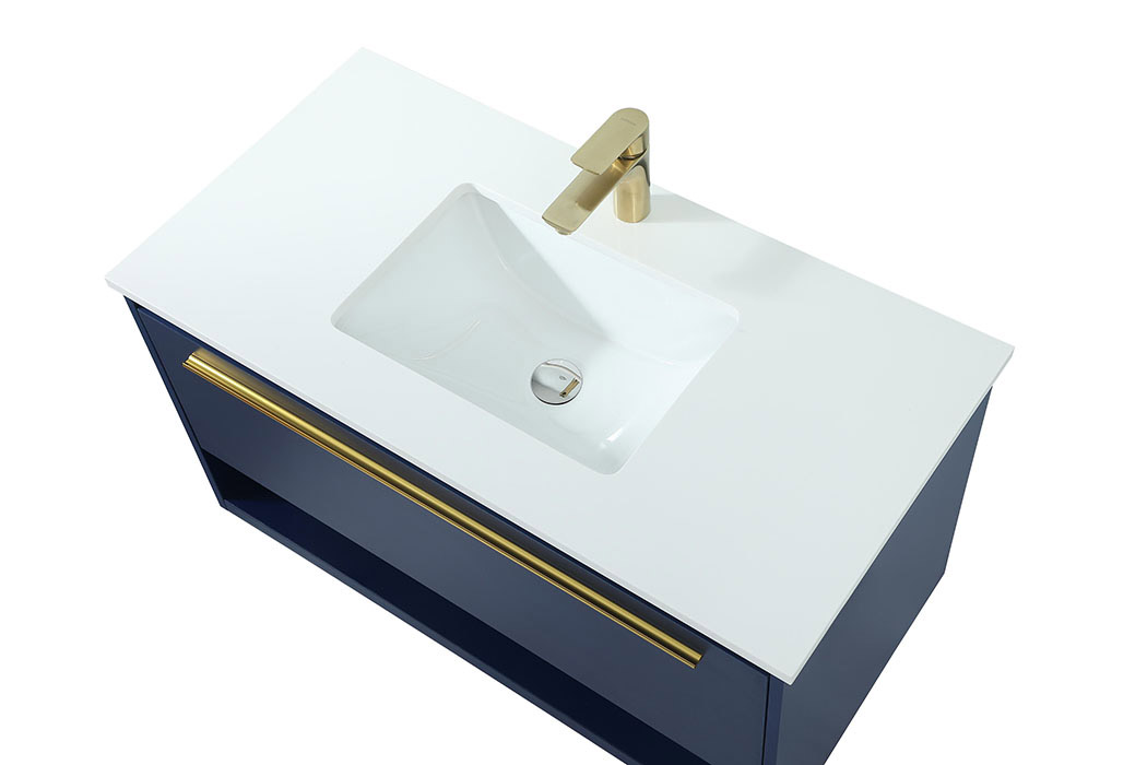 Elegant Bathroom Vanity - Blue (VF43536MBL)