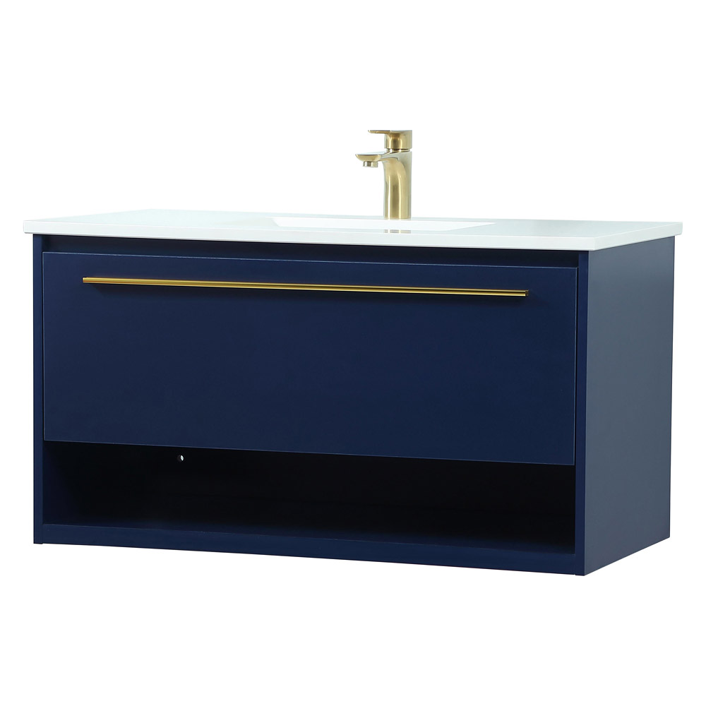 Elegant Bathroom Vanity - Blue (VF43536MBL)