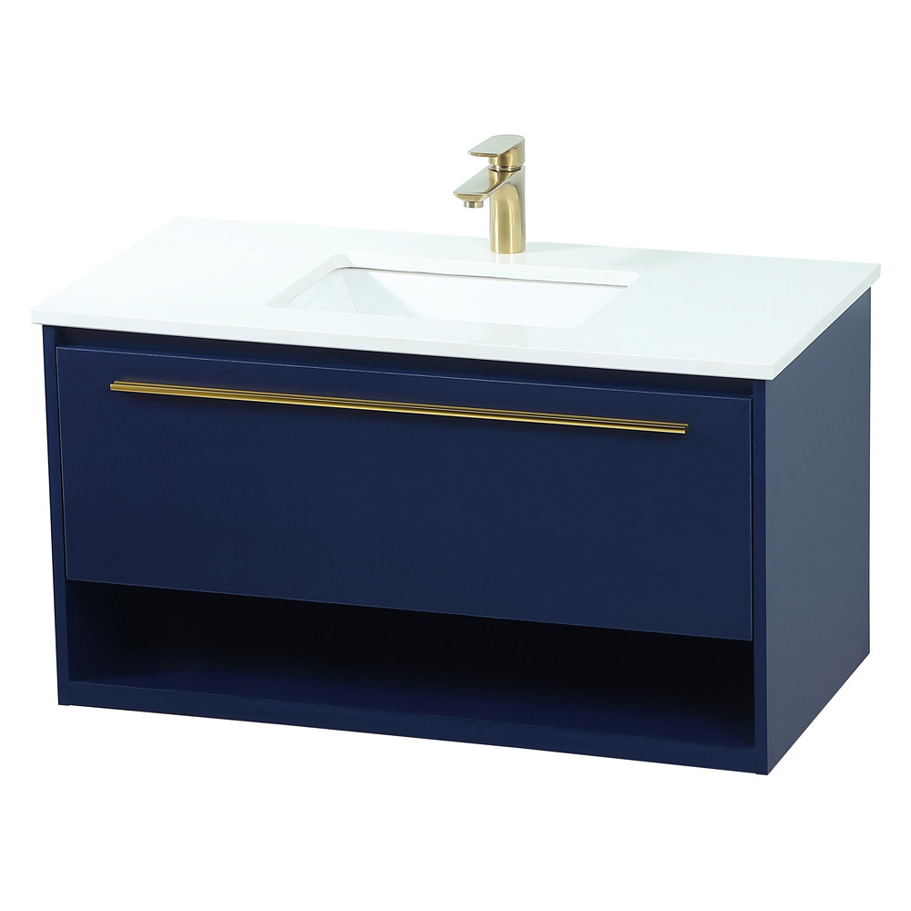 Elegant Bathroom Vanity - Blue (VF43536MBL)