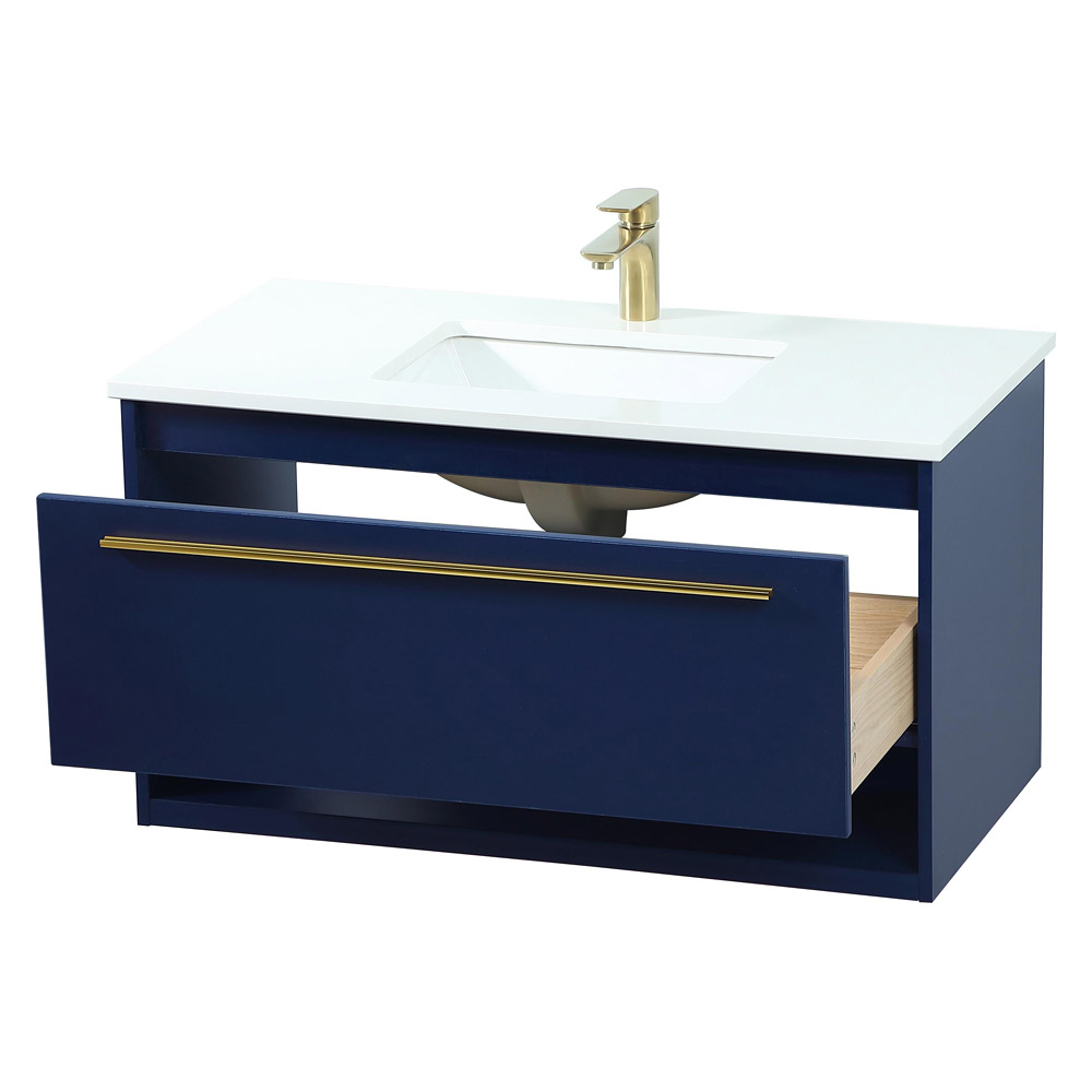 Elegant Bathroom Vanity - Blue (VF43536MBL)